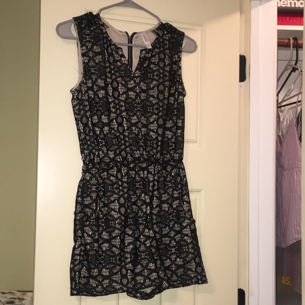 Black & Nude Romper